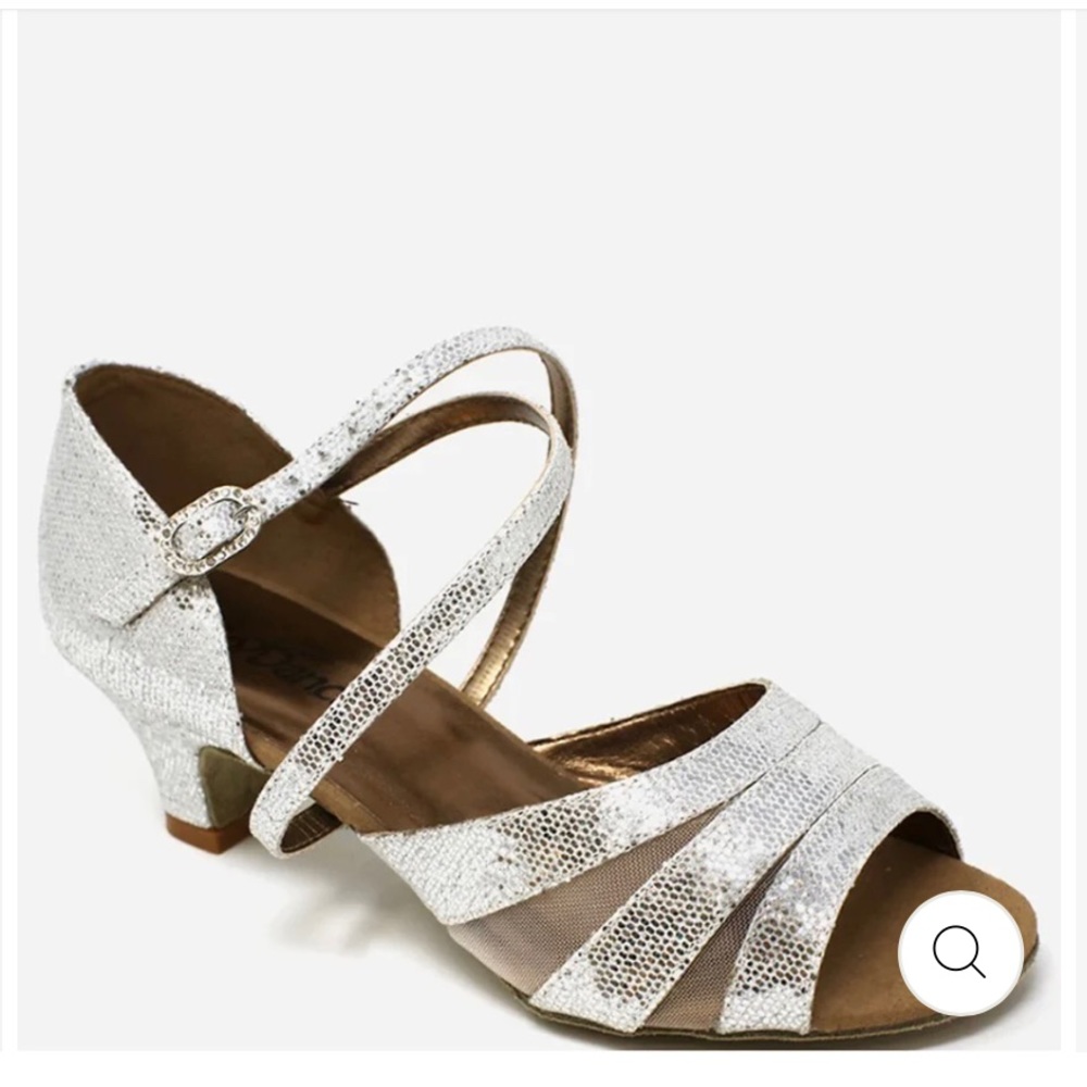 SO DANÇA  1.5" HEEL PEEP TOE SPARKLY BALLROOM SHOE